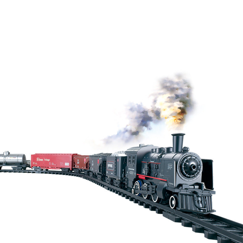 Children's Simulation Electric Steam Alloy Small Train High-speed Rail Track Retro Classic Electric Track Car Model