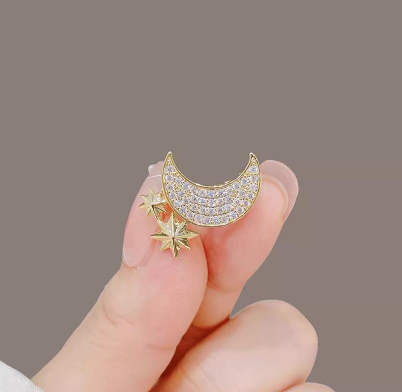 Star Moon Brooch