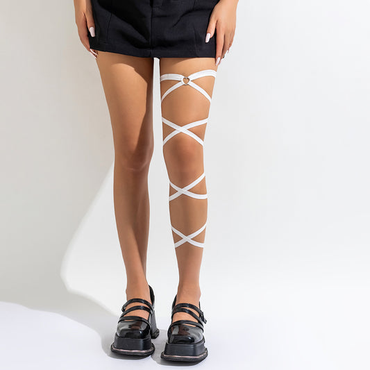 Elastic lace-up leg chain