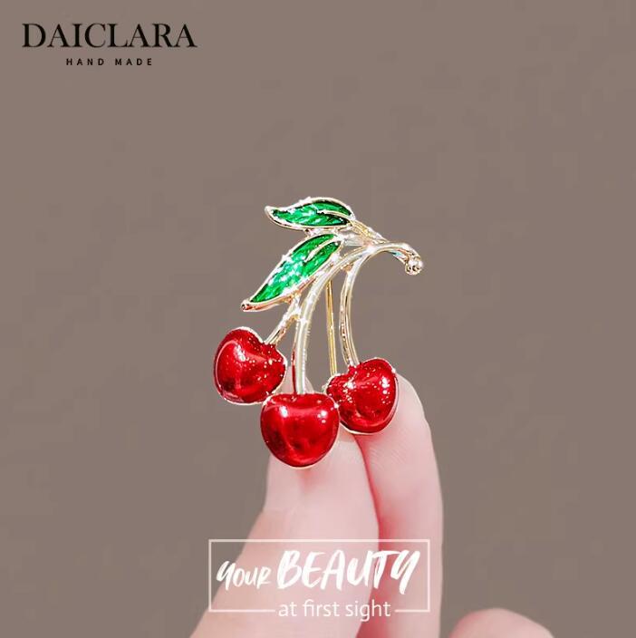 Little Red Cherry Brooch