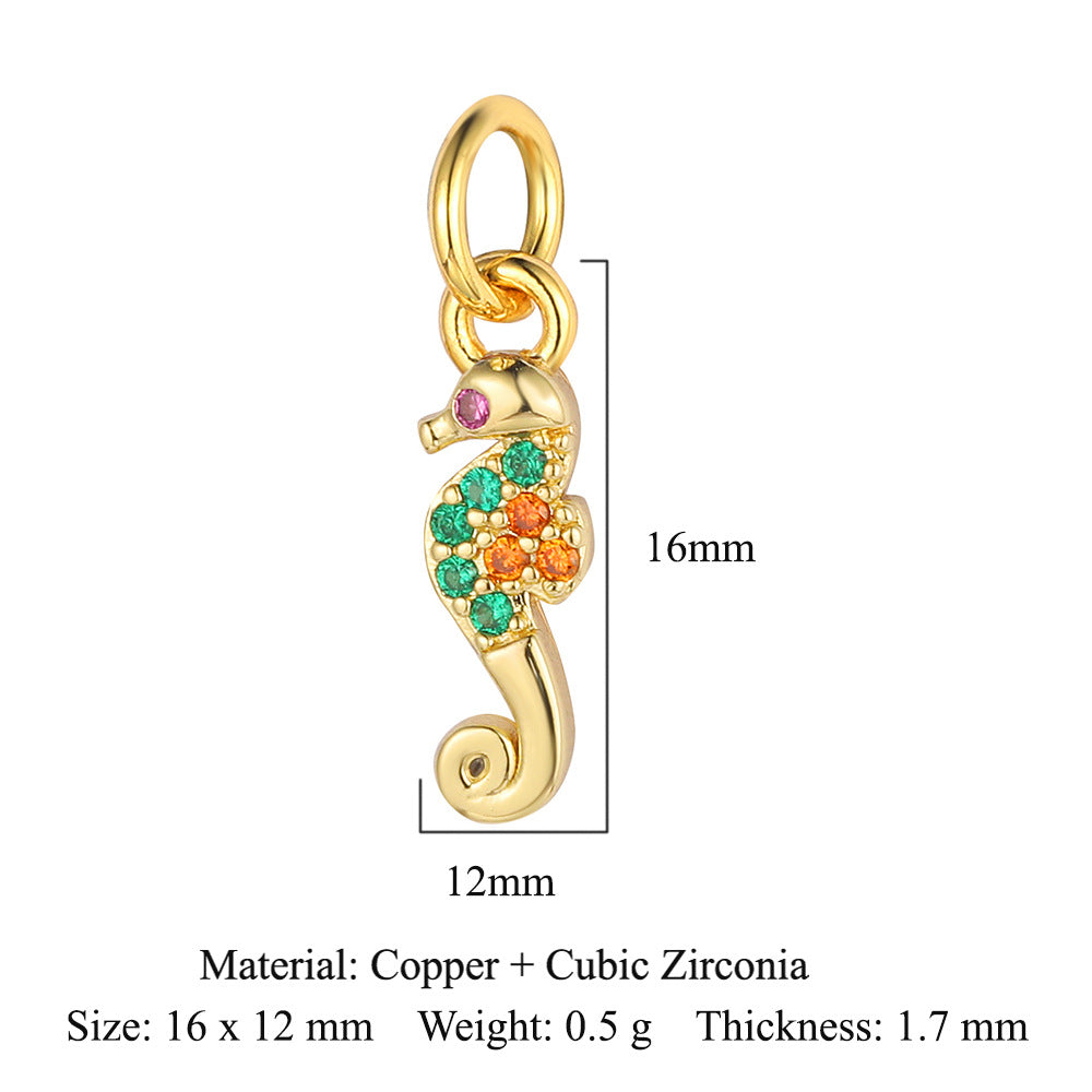 Butterfly Bee Elephant Copper Zircon Pendant