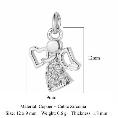 Copper zircon love pendant.