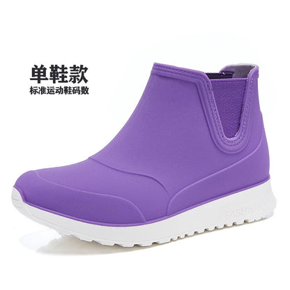 Fashion rain shoes waterproof glue shoes