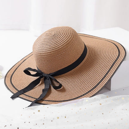 Korean Hat Women Summer Wide Brim Fashion Sweet Beach Foldable Sun Protection