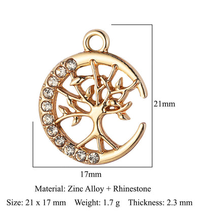 5pcs/pack Crown Maple Leaf Zinc Alloy Pendant