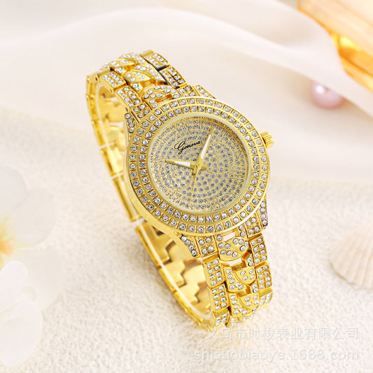 Fashion Quartz Watch Diamond-Embedded Set