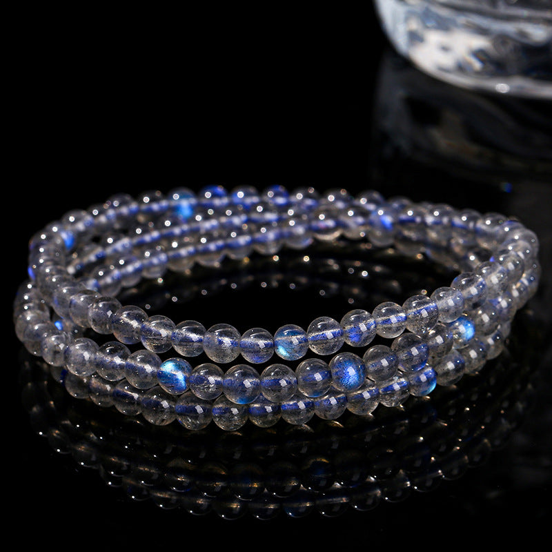 7A Natural Blue Gray Moonlight Multi-circle Bracelet