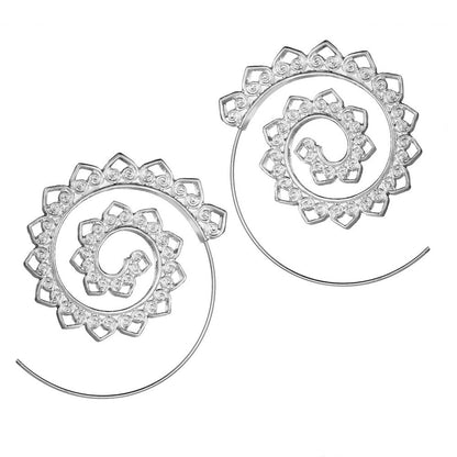 Circle spiral earrings Amazon jewelry