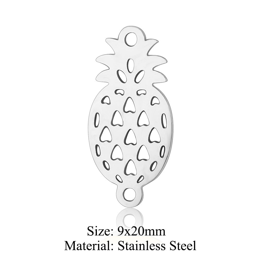 5 pcs/titanium-covered steel small pendant with unlimited symbol coconut tree.