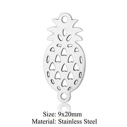 5 pcs/titanium-covered steel small pendant with unlimited symbol coconut tree.