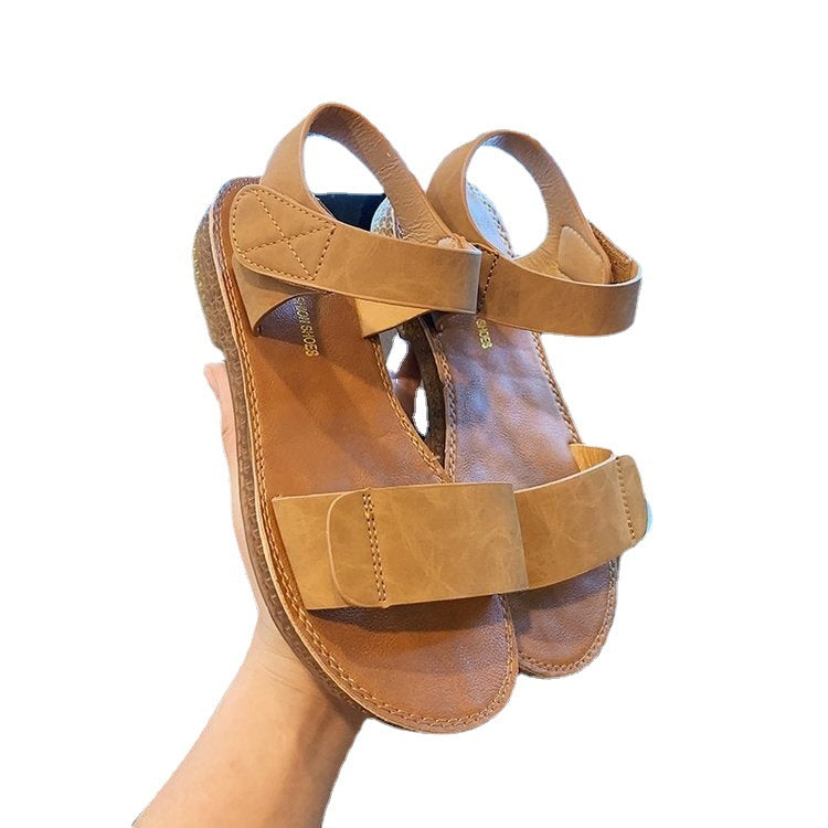 Cow tendon sole sandals flats