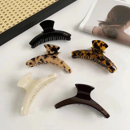 Black hair grab large size plate hairpin shark clip