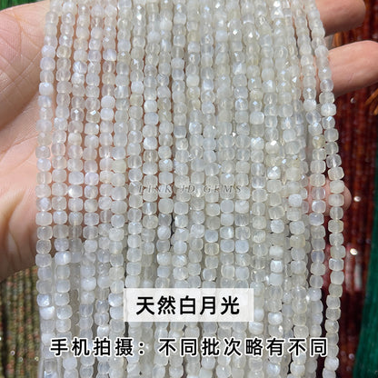 4Mm crystal agate square loose beads