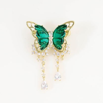 Eco-friendly crystal brooch pin