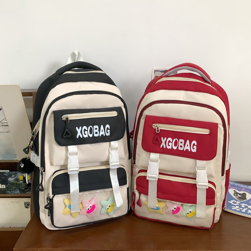 Student backpack transparent niche design backpack