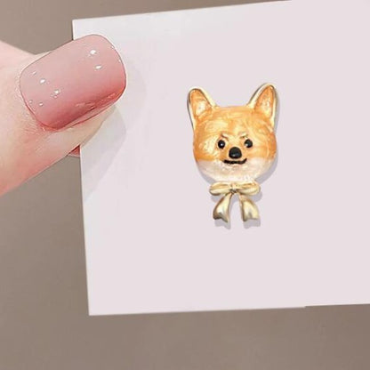 Drip Oil Yellow Shiba Inu Brooch