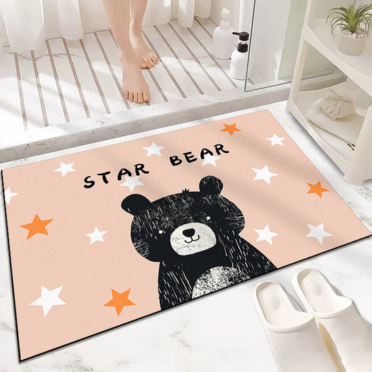 Cartoon diatomaceous earth bath mat