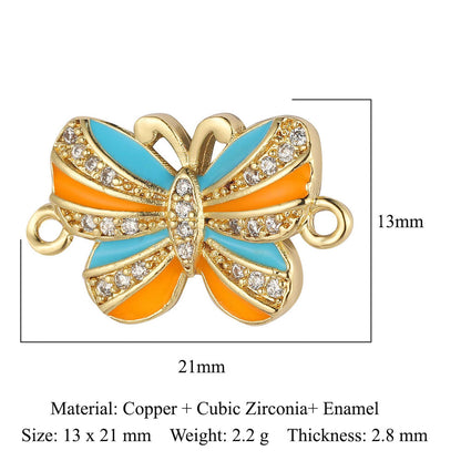 Butterfly Bee Seagull Copper Zircon Connection Accessories