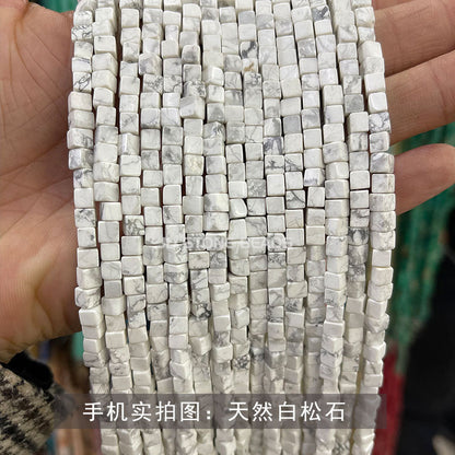 4 * 4Mm crystal agate square loose beads