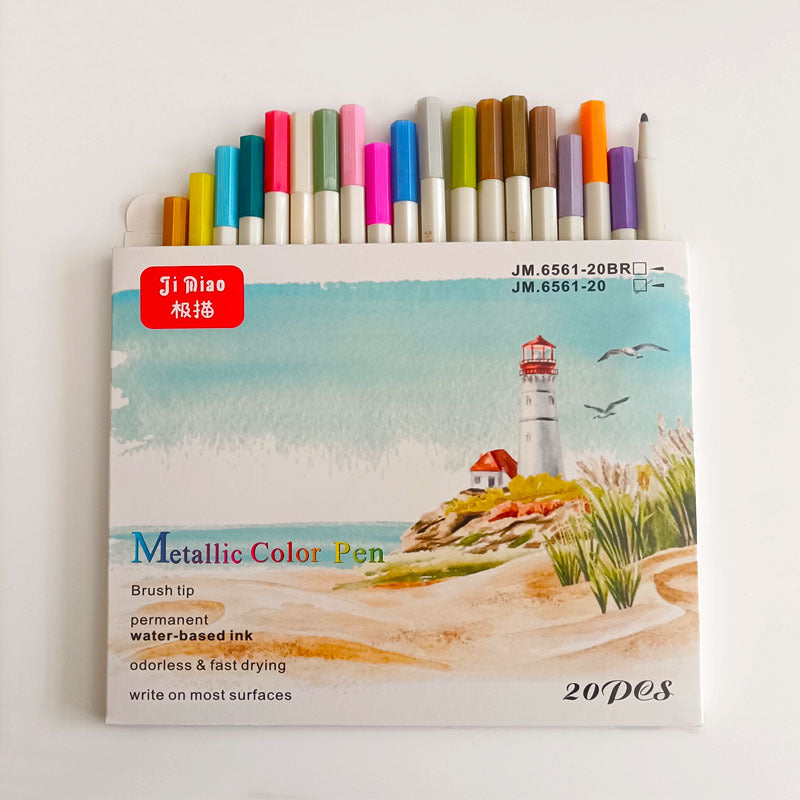 Metal Pen 30 Color Set Water-based Marker