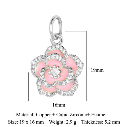 Cross Copper Zircon Necklace Pendant Tree of Life