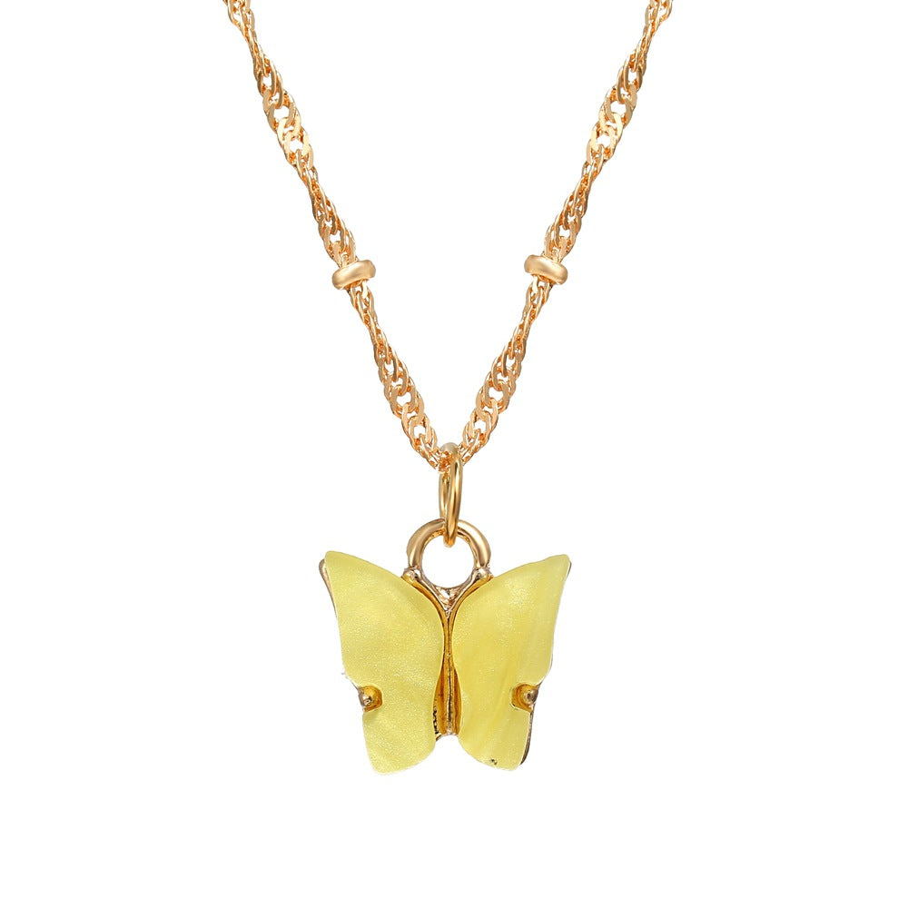 simple butterfly pendant necklace