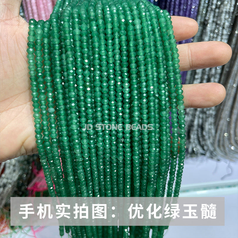 3 * 4Mm crystal cut abacus beads loose beads