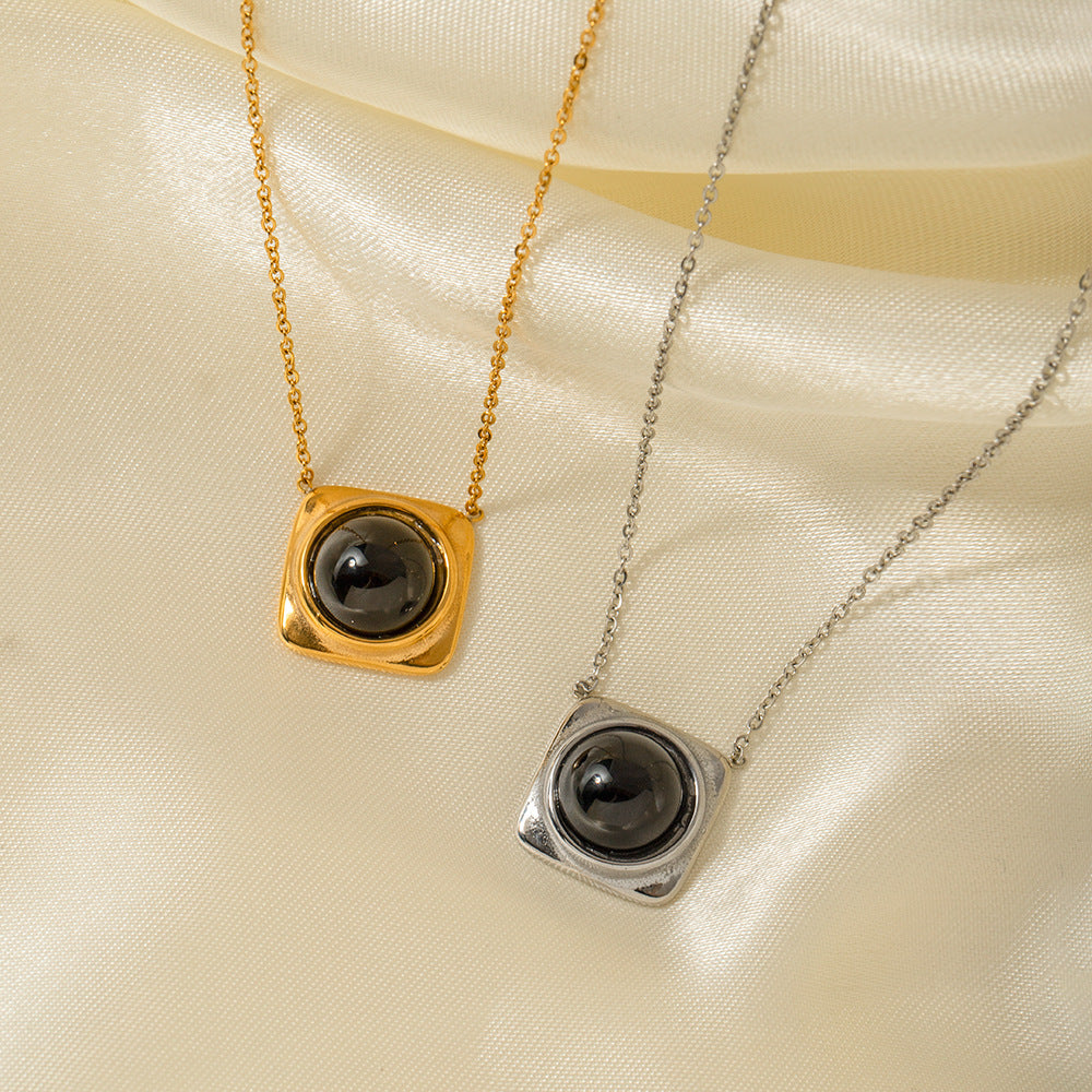 Black Onyx Pendant Necklace