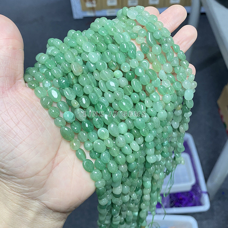 6-8Mm natural green Dongling irregular conformal beads loose beads