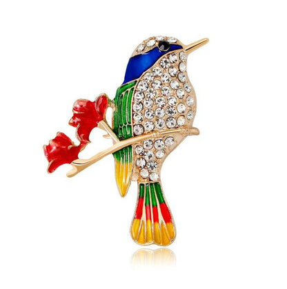 Colored Bird Brooch