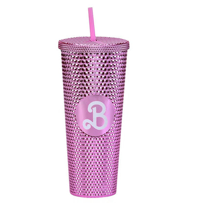 Double Plastic Straw Cup 710ml Diamond Cup