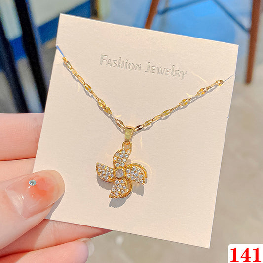 Rotatable Windmill Necklace Fashion