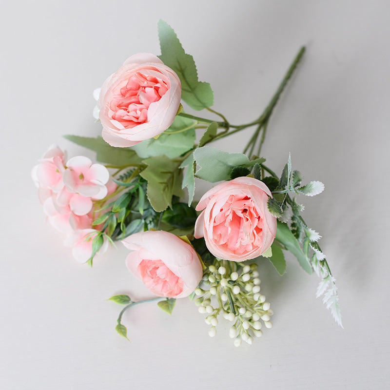 Dreamy peony artificial flower wedding bouquet