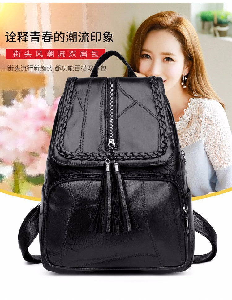 New casual women's backpack pu