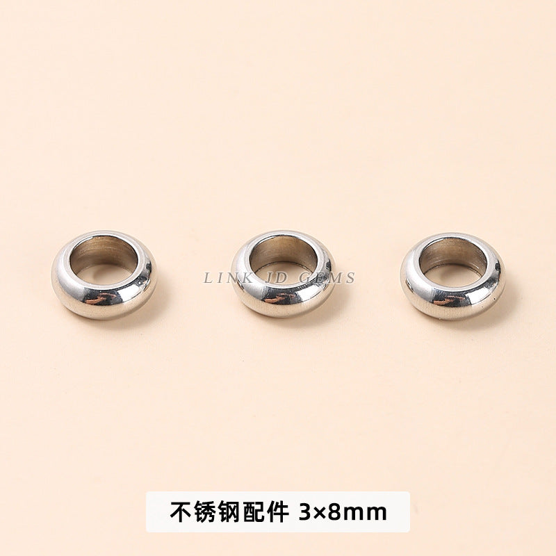 Stainless steel bead spacer tube bead round bead accessories