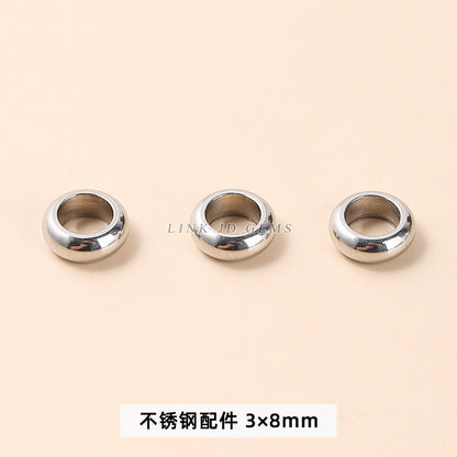 Stainless steel bead spacer tube bead round bead accessories