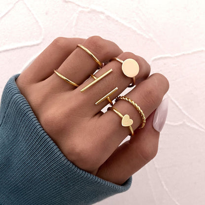 Alloy Geometric Knuckle Ring Set