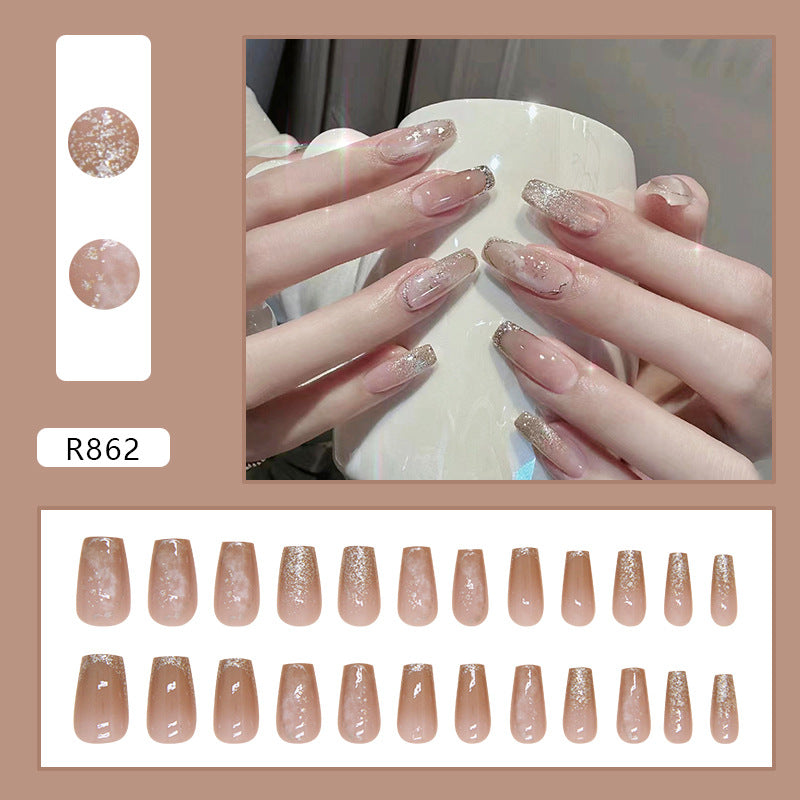 Ombre Nail High-Quality White Short Ballerina T-Shape Nails