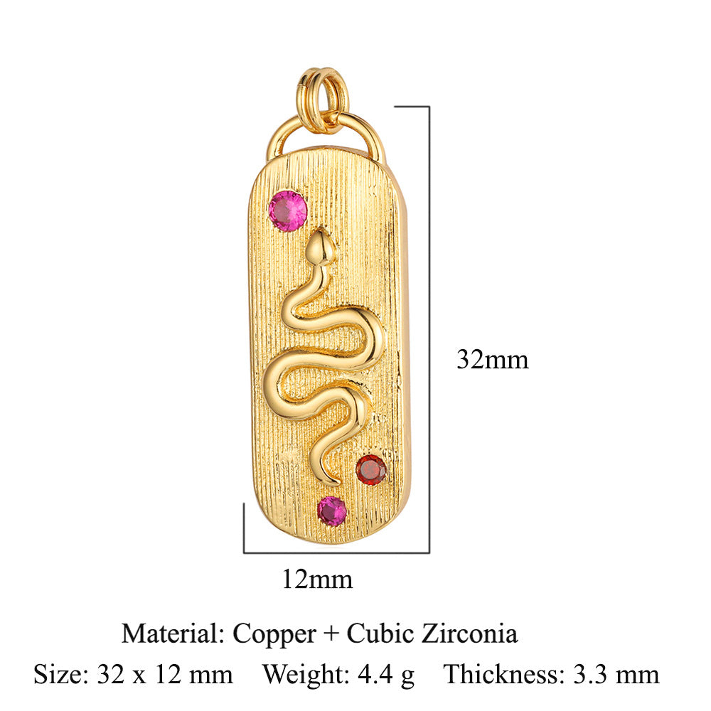 Devil's Eye Bear Copper Zircon Pendant