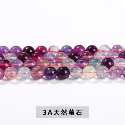 5A Natural Rainbow Fluorite Loose Beads