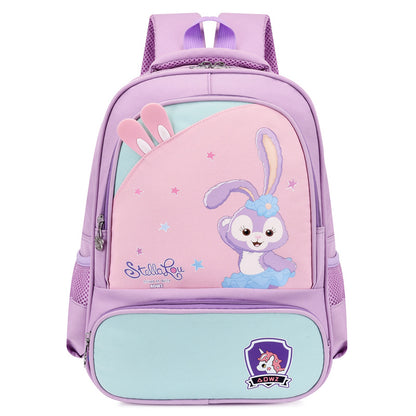 Cartoon cute elementary school student backpack