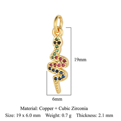 Butterfly Bee Elephant Copper Zircon Pendant