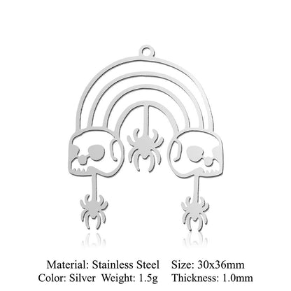 5 pcs/bag Ghost Skull Titanium Steel Pendant