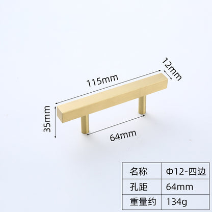 Square thickened brass handle