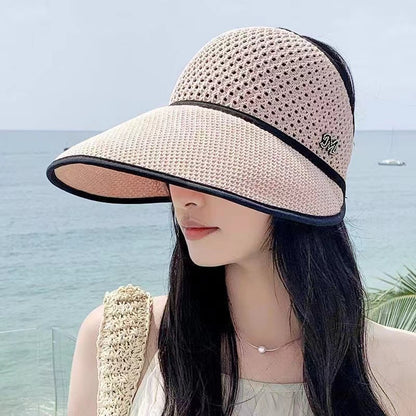 Windproof Adjustable Lacy Wide-Brim Hat Summer Sun Protection