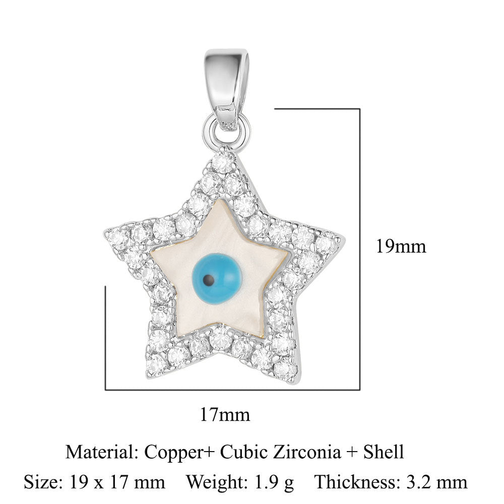 3 pcs/pack, rose copper zircon pendant DIY.