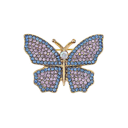 Dancing Butterfly Brooch Full of Diamonds