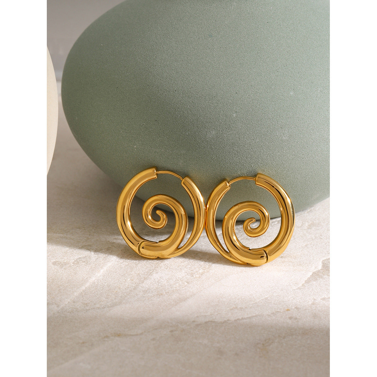 Spiral Hoop Earrings