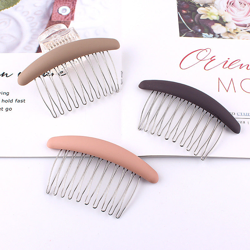 Frosted metal hair comb