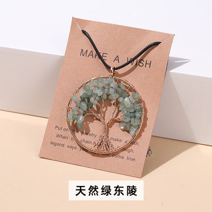 Natural colorful crystal gravel fortune tree